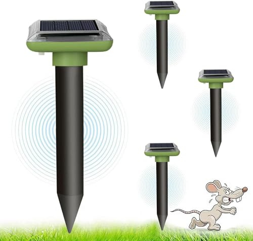 Quieasy Répulsifs solaires Anti-Taupes - Répulsif à ultrasons - Répulsif Solaire Contre Les Taupes - Répulsif Contre Les Taupes - Répulsif Contre Les campagnols
