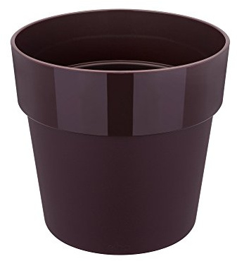 Elho B.for Original Rotondo 25 - Vaso da Fiori per Interni, in plastica Riciclata, Diametro 24,7 x Altezza 23,2 cm, Viola/Mora Viola