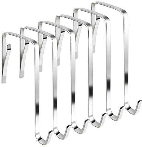 THSIREE 10 PCS Over Door Hooks, Sturdy Over Door Hanger Z Hooks, Metal Over Door Hook Coat Hooks for Hanging Towels, Clothes, Coats, Robes, Bags