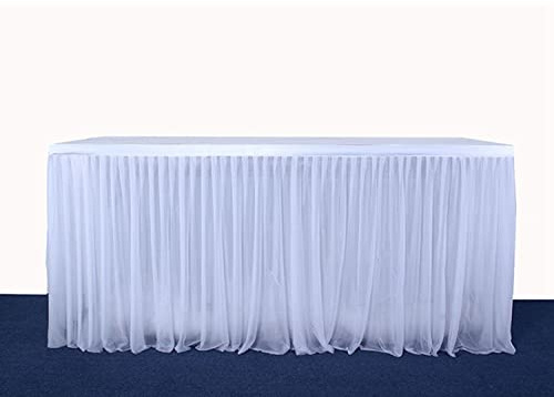 LUMoony 275 * 76CM Tüll Tischrock Tischdecke Tütü DIY Tüll Tischrock Tischröcke Tisch Tüll Tischdekoration Tischrock Tischröcke Party Deko Für Hochzeit, Geburtstag, Candy Bar, Weihnachten