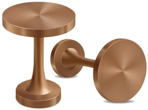 Fermatende decorativi per tende, ganci decorativi da parete in metallo con viti, supporti per nappe per tende vintage, medaglioni rotondi, colore bronzo oro, confezione da 2