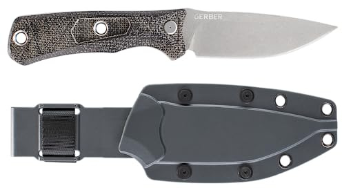 Gerber Gear Convoy Fixed Blade + Sheath, Micarta [1066481] , Gray