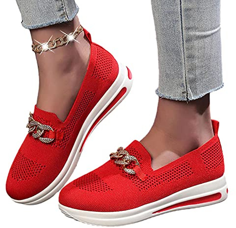 Fulenyi Zapatos de senderismo para mujer con soporte de arco | con zapatos de soporte de arco para mujer | ortopédicos, cómodos, informales, transpirables, para pasear, ocio, pesca