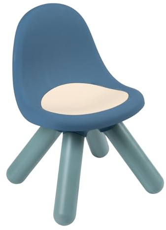 Smoby - Silla Infantil Azul de Diseño Little Smoby, Línea de Muebles Kid, Robusta, Asiento Ergonómico, Plástico Resistente a los Rayos UV, Optimo para Interiores y Exteriores, a partir de 18 meses