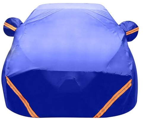 Autoabdeckung Wasserdicht für Smart Fortwo (2003-2024), Autoabdeckung Wasserdicht Atmungsaktiv, Vollgarage Autoplane für Regen Sonne Staub Schutz mit Reißverschluss und Weiche Auskleidung (Color : Bl