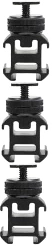 HOMSFOU 3 Juegos Base de Zapata Caliente de Tres Cabezales trípode Tripod Soporte para Monitor de cámara Soporte de micrófono Soporte para Celular Linterna Adaptador para Soporte de Flash