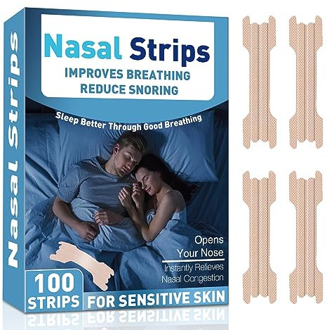 Nasenpflaster-Besser-Atmen, 100 Stück Extra-Starker-Nose-Strips-Nasenstreifen-Schnarchstopper Schlaf Verbessern, 2024 Neu Nasenpflaster Schnarchen, Fast Acting