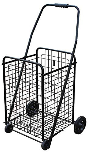 JFNHUTL Carro de Compras Carro de Compras para comestibles con Ruedas giratorias Carro utilitario Plegable y Plegable Carro de Peso Pesado Carro de Compras liviano