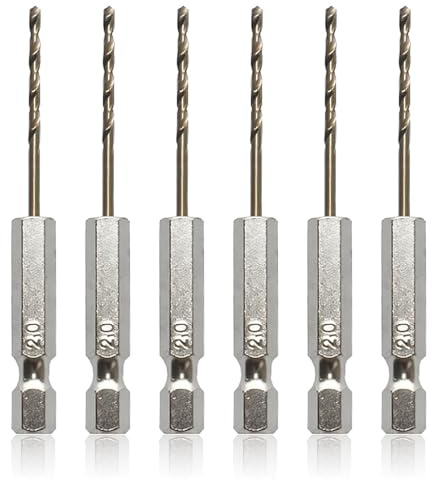 Lot de 6 forets hexagonaux de 2 mm pour bois, acier rapide et titane, forets à tige hexagonale M35, forets pilotes pour marbre, verre et carreaux de céramique, métal et plastique
