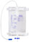 Xiaozhifu Sacche per Urina, 5 Psc Sacche Urina 750 ML, Sacche Per Urina da Letto con Crubinetto di Scarico a Croce (T), Valvola Antireflusso E Tubo di Drenaggio
