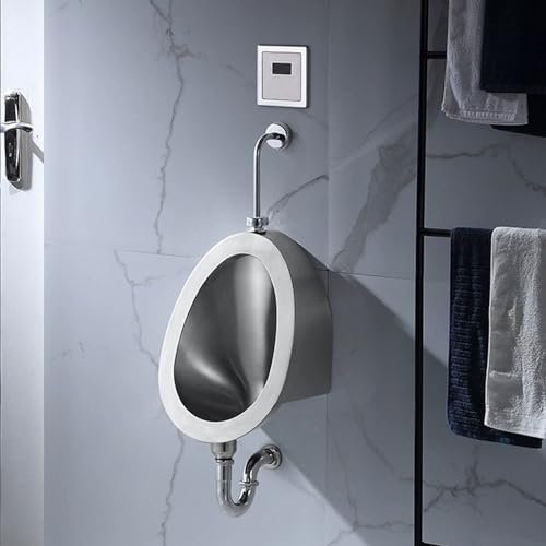 Kommerzielles Urinal mit hoher Effizienz zum Spülen für Männer, Urinal für Erwachsene für Männer, Badezimmertoilette mit intelligenter Sensorspülung, öffentliche Toilette,Wall