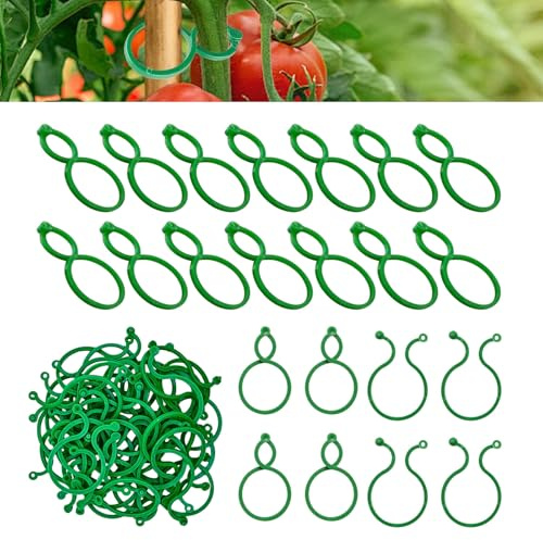 Hyfkjdm 500 Stück Pflanzenclips, Pflanzenklammern Klein, Gesicherter Pflanzen Clip, Tomatenclips Kunststoff, Für Pflanzen Sicherung Pflanzenhaken Für Kletterpflanzen, Wiederverwendbar Pflanzen Clips