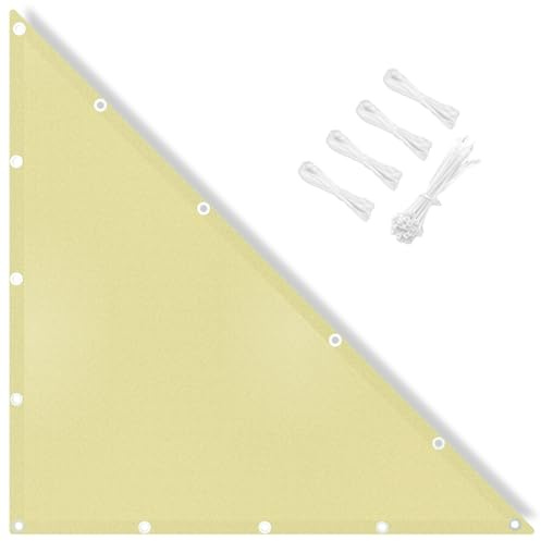 IOAOI Vela de Sombra Impermeable, 1.5x1.5x2.12M Toldo Triangular Rectángulo, 95% Bloqueo UV con Cuerda Gratuita, Toldo Parasol para Exteriores, Jardín, Patio, Jardín, Césped, Pérgola, Cochera-Blanco