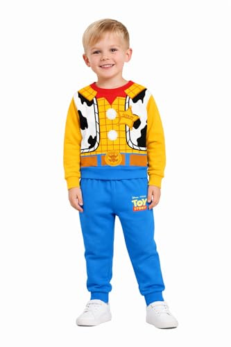 Disney Toy Story Boys or Girls Woody Tracksuit – Kids Pullover Top & Jogger Set, Multicolour, Age 2-3 Years