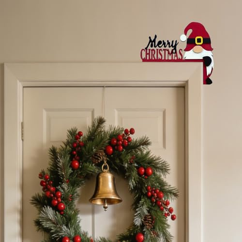 Gleemix Zwerg Weihnachtsdeko Tür, Holz Gnom Weihnachten Türdeko, Niedliche Weihnachtsdeko Innen, Weinachtsdekorationen, Weihnachten Deko für Tür, Fenster, Kamin