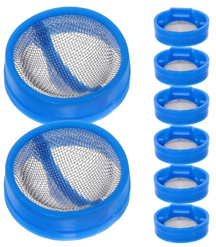 Washing Machine Inlet Valve Filter Replacement 2cm 8pcs Blue | Plastic Mesh Repair Kit, Highly Efficient Filtration, Simple Maintenance for Water Inlet Hose Use