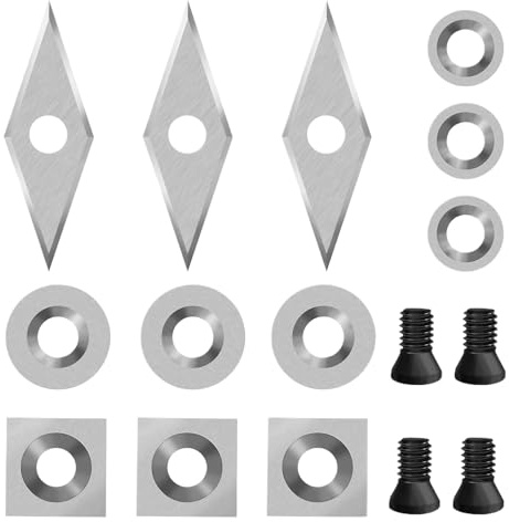 qokeeu Herramientas de torneado para trabajos de torneado y torneado, diseño estable y resistente con tornillos para un ajuste firme, insertos giratorios de metal duro para cinceles rotativos, para