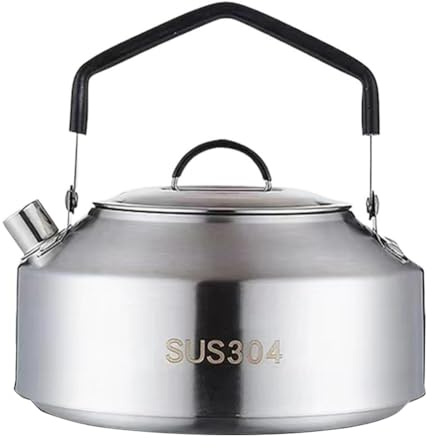 Generchin de Camping, Cafetière D'Extérieur, Vaisselle, Ensemble de Pique-Nique, Théière de Camping, Cuisinière de Voyage, 1000 ML