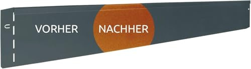 bellissa 50 pièce Bordure de Jardin & pelouse CORTEN en métal - 91011 - Acier corten Brillant - 118 x 13 cm, Longueur d'utilisation 57,5 m - avec Technique d'assemblage brevetée