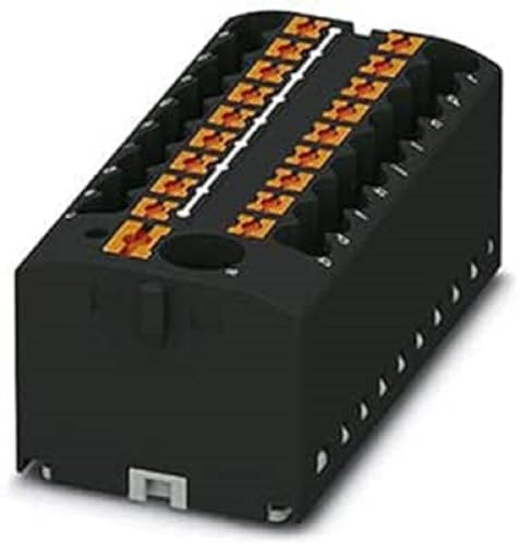 Phoenix Contact PTFIX 6/18X2,5 BK Verteilerblock, Grundklemme mit Einspeisung, 450 V, 24 A, Anzahl der Anschlüsse 19, Querschnitt 0,14 mm²-4 mm², Schwarz, 8 Stück