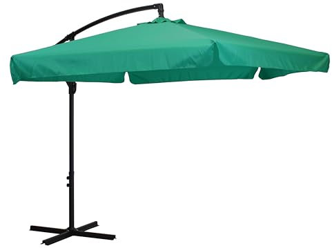 Totò Piccinni Ombrellone SALENTO a Braccio in Metallo e in Poliestere Diametro 3 Metri (Verde)