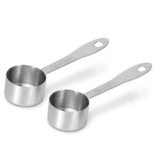 Coffee Scoop,30ml/1Oz Stainless Steel Coffee Scoop,Long Coffee Measure Spoon,Coffee Tea Grains Measure Tablespoon for Coffee, Milk Powder, Fruit Powder