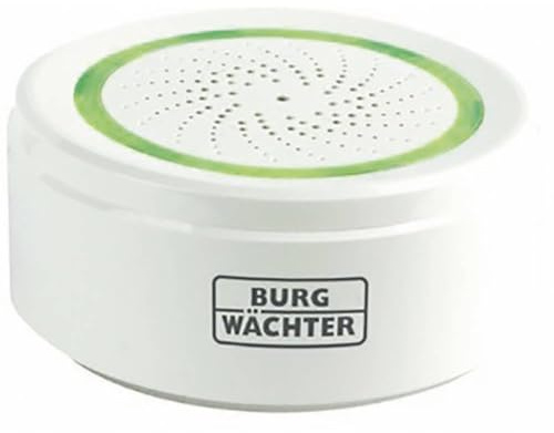 Burg Wächter Alarmanlage, mit Temperatur- und Luftfeuchtigkeitsmessung, batteriebetrieben, mit BURGsmart Protect kompatibel, Noise 2162, Weiß