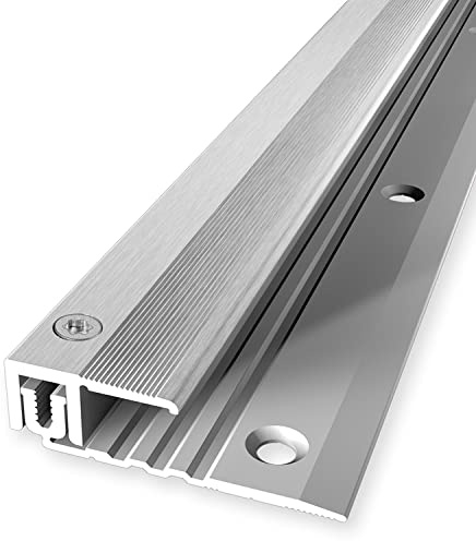 PROVISTON | Ausgleichsprofil | Abschlussprofil | Breite: 22 mm | Höhenausgleich: 6.5-16 mm | Länge: 1000 mm | Aluminiumprofil | Silber | 1 Stück