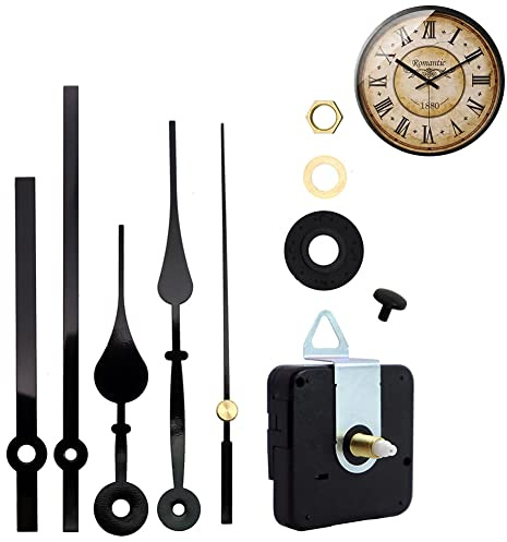 Uhrwerk für Wanduhr mit Zeiger,Uhrwerke zum Selbsteinbau mit Zeiger,Quarzwerk,DYI Uhr Ersatzteile,Uhrwerk-Set,Uhrwerk mit Hohem Drehmoment,Stummschaltung,Für geräuschlosen uhrwerk für wanduhr lautlos