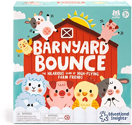 Learning Resources Juego de los Animales saltarines de la Granja, Juego para memorizar y relacionar para niños de Preescolar, niños y niñas de 3+ años
