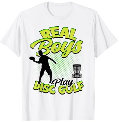 Real Boys Play Disc Golf Discgolf Korb Disc Golf T-Shirt
