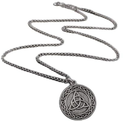 Anhänger Halskette Vintage Keltische Knotenketten Trinity Knot Anhänger Halskette Anmulett Schmuck Viel Glück Geschenke für Männer Halloween Party Schmuck Geschenk