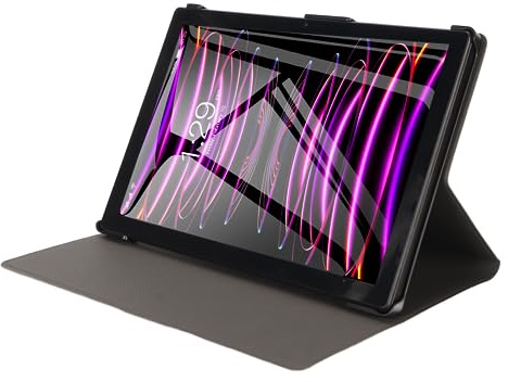 PUSOKEI Tableta de 10,1 Pulgadas para Android 12, Octa Core 8GB RAM 256GB ROM, Tablet PC FHD 4G LTE con Estuche, Tableta para Juegos 5G WiFi, Batería de 7000mAh, Negro (Enchufe de la UE)