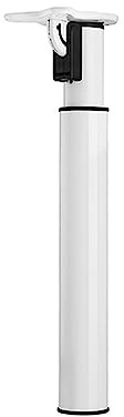 Tischbeine aus Edelstahl, höhenverstellbares Tischbein, klappbare Teleskop-Möbelbeine, Frühstücksbar-Arbeitsplatten-Stütztischbein, mit Schutzbasis und Schrauben (55–85 cm, weiß)