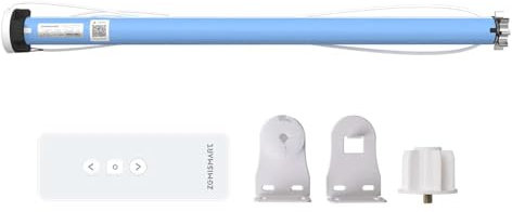 Matter WiFi 2N Smart Rollo-Motor für 37 38 mm Rohr, unterstützt Google Home, Alexa, Homekit, App-Steuerung, erfordert Verkabelungsarbeiten (Motor mit Fernbedienung1)