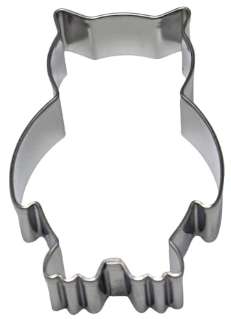 BekkiB - Ausstecher Eule - ca. 6 x 4,2 cm - Spülmaschinengeeignete Eulen-Ausstechform aus Edelstahl - Zum Backen von Plätzchen - 7801