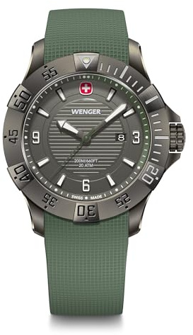 WENGER Herren Armbanduhr Seaforce, Ø 43 mm, Swiss Made, Analog Quarz, Wasserdicht bis 200 m