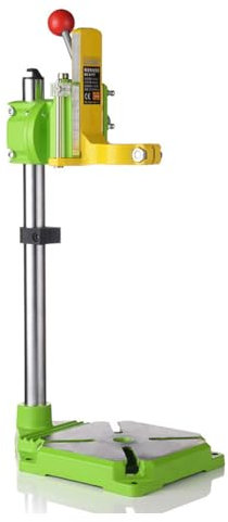 VoOqo Bodenbohrmaschinenständer, Tischbohrmaschinenständer für Handbohrmaschine, einstellbare Bohrtiefe, Spannbereich 38–42 mm für DIY-Bankmöbel