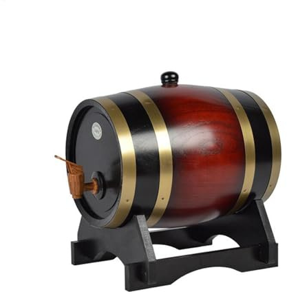 Barile di Vino di Quercia - Barile di Legno Vintage, Fioriera di Botte di Vino | Barile di Quercia Fatto a Mano, stoccaggio di Decorazione a Botte di Vino con Supporto, entusi
