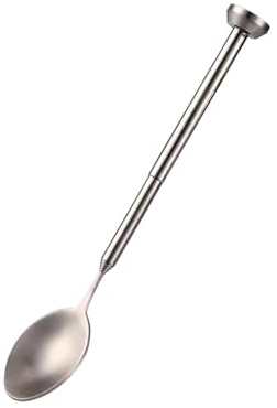Cuchara extensible | Tenedor de extensión de acero inoxidable | Cubiertos retráctiles | Cuchara telescópica | Extensión de acero inoxidable | Diseño elegante para una experiencia gastronómica elegante