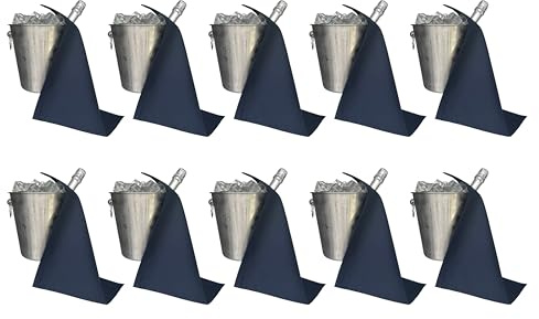 Catering BottleCloths, 42 cm, Policotone, Anello Cucito all'Angolo (Blu Navy, Confezione da 10)