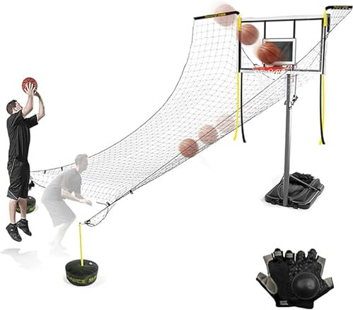 Wandmontierter Basketball Hoop Rebounder Basketball Shot Returner, Basketball-Rebounder-Aufsatz, automatisch, Indoor-/Outdoor-Return-Netz, Trainingshilfe für Basketballkorb, Basketball Shot