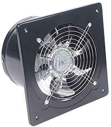 Aangeebone 200mm Abluftventilator, 220V Axial Industrie Ventilator,Bauventilatoren,Einbau Axiale Einbaulüfter,Wandventilator,Gebläse Lüfter,850m³/h,fürToilette Bad Küche Luftgebläse,200mm,Schwarz