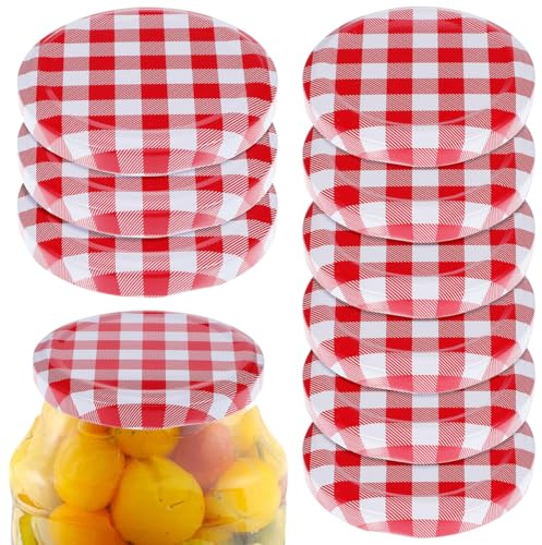 ABOOFAN Mason Jar Lids 12-Pack – 63 mm & 70 mm Airtight Leak-Proof Silicone Seal for Food Storage, Canning, Jam Making and Drinking Jars