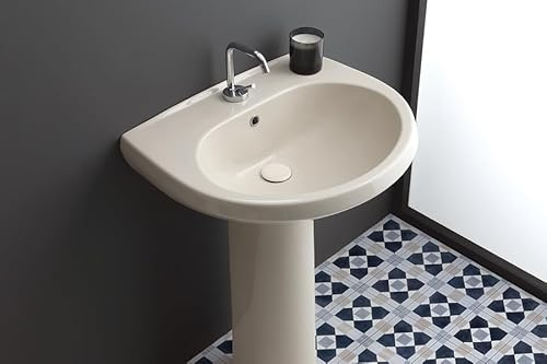 Lavabo L58 con colonna color champagne