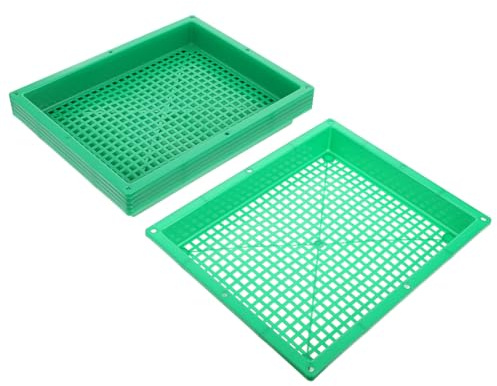 BCOATH 6 Pezzi Vassoio per Germinazione Contenitori per Piantine in Plastica Semenzaio per Crescita Germogli di Fagioli e Semi Facile da Trasportare e Adatto Finestre