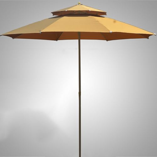 Parasol d'extérieur pour terrasse, plage, parasol de piscine double face avec auvent résistant à la décoloration, grand parasol de table pour terrasse, marché, arrière-cour
