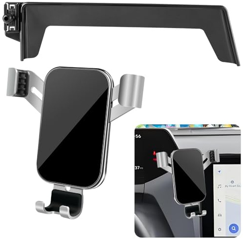 LUNQIN Car Phone Holder for 2023 2024 2025 2026 Toyota Prius Limited and XSE Premium【12.3-inch Touchscreen】 Auto Interior Accessories Best Cell Phones Mount Cellphone Mobile Charging Navigation Stand