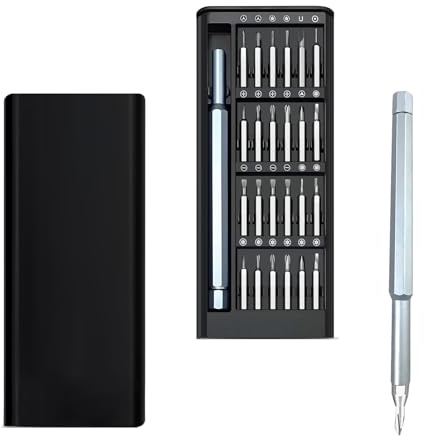 24-in-1 Precision Screwdriver Set,Magnetic Mini Repair Tool Kit for Glasses,Watch,Laptop,Phone,PS5,PC & Electronics,Small Screwdriver Set with Case,Ideal Mini Tool Kit Gift