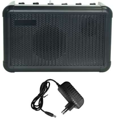 Vroomoto AMPLIFICATORE PER CHITARRA ELETTRICA 15W WIRELESS BT ALTOPARLANTE AMPLIFICATORE PER CHITARRA FUNZIONE DI ACCORDATURA ALTOPARLANTE PORTATILE LA PRATICA QUOTID (Spina europea)